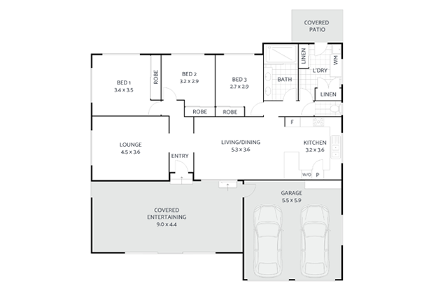 clean marketing floor plan